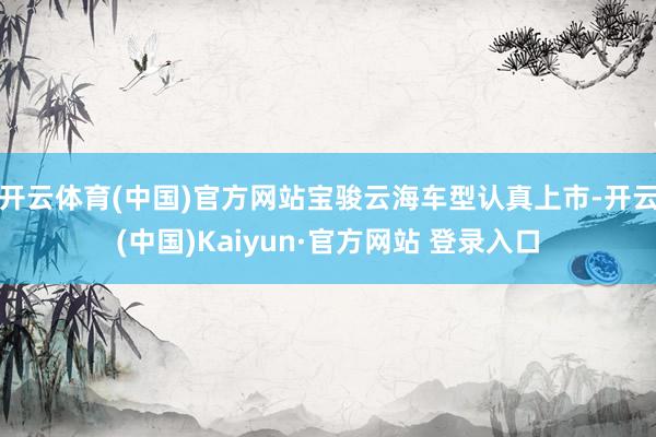 开云体育(中国)官方网站宝骏云海车型认真上市-开云(中国)Kaiyun·官方网站 登录入口