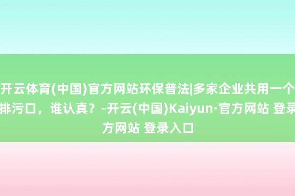 开云体育(中国)官方网站环保普法|多家企业共用一个入河排污口，谁认真？-开云(中国)Kaiyun·官方网站 登录入口