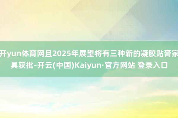 开yun体育网且2025年展望将有三种新的凝胶贴膏家具获批-开云(中国)Kaiyun·官方网站 登录入口