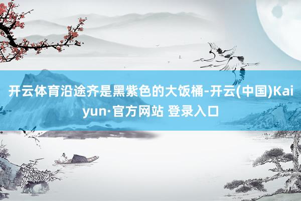 开云体育沿途齐是黑紫色的大饭桶-开云(中国)Kaiyun·官方网站 登录入口